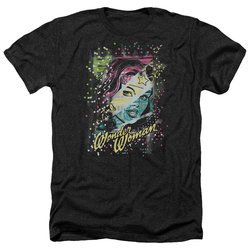 Wonder Woman Shirt Color Block Heather Black T-Shirt