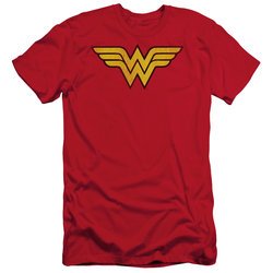 Wonder Woman Slim Fit Shirt Logo Red T-Shirt