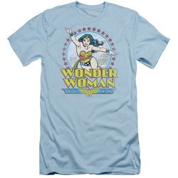 Wonder Woman Slim Fit Shirt Stars Light Blue T-Shirt