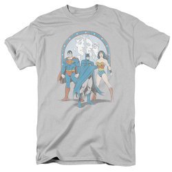 Wonder Woman T-shirt - DC Comics Trinity Adult Silver Tee