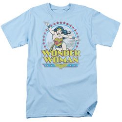 Wonder Woman T-shirt - Star Of Paradise Island Adult Light Blue Tee