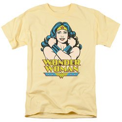 Wonder Woman T-shirt - Wonder At Large Adult Yellow Tee