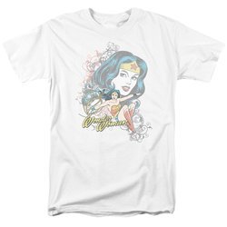 Wonder Woman T-shirt - Wonder Scroll DC Comics Adult White Tee