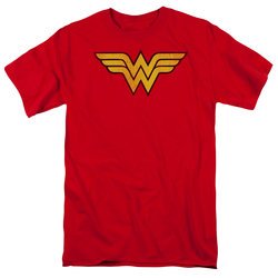 Wonder Woman T-shirt - Wonder Woman Logo Adult Red Tee