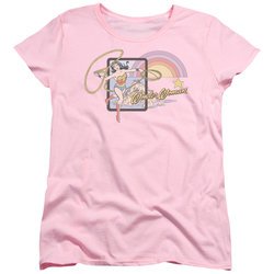 Wonder Woman Womens Shirt Island Princess Pink T-Shirt