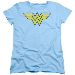 Wonder Woman Womens Shirt Logo Light Blue T-Shirt