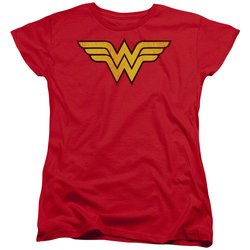 Wonder Woman Womens Shirt Logo Red T-Shirt