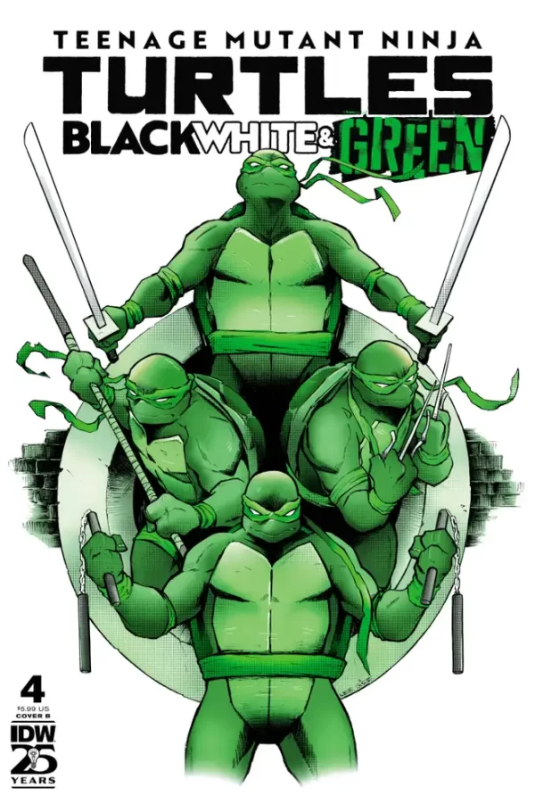 Teenage Mutant Ninja Turtles Black White & Green #4 (Cover B - Garbett)