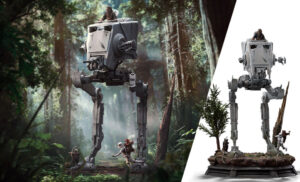 AT-ST and Chewbacca Star Wars Statues