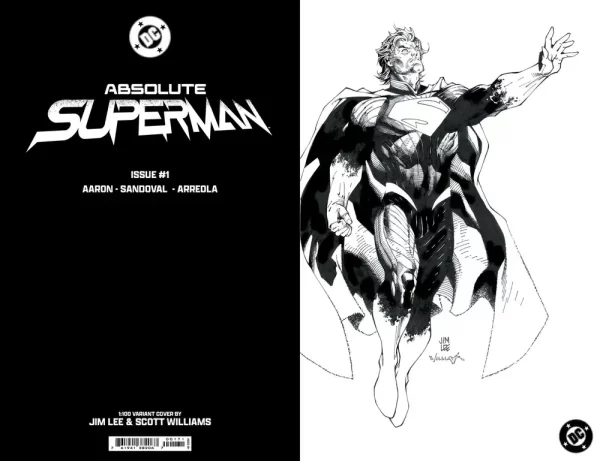 Absolute Superman #1 (Cover H - Inc 1:100 Jim Lee Black & White Card Stock Variant)