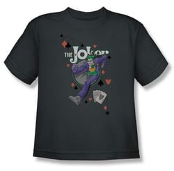 Batman Kids T-Shirt - Always A Joker Youth Charcoal Tee