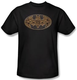 Batman Kids T-Shirt - Aztec Bat Logo Youth Black Tee