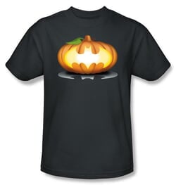 Batman Kids T-Shirt - Bat Pumpkin Logo Youth Charcoal Tee