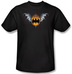 Batman Kids T-Shirt - Bat Wings Logo Youth Black Tee