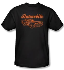 Batman Kids T-Shirt - Batmobile Youth Black Tee