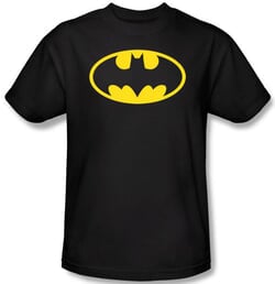 Batman Kids T-Shirt - Classic Logo Youth Black Tee