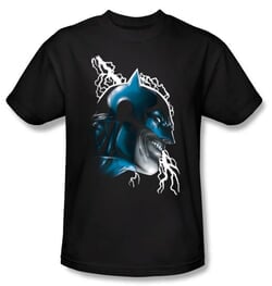 Batman Kids T-Shirt - Crazy Grin Youth Charcoal Tee