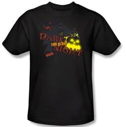 Batman Kids T-Shirt - Dark And Scary Night Youth Black Tee