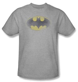 Batman Kids T-Shirt - Faded Logo Youth Heather Gray Tee