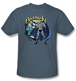 Batman Kids T-Shirt - Joker Case Files Youth Slate Blue Tee