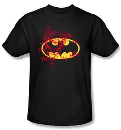 Batman Kids T-Shirt - Joker Graffiti Classic Youth Black Tee