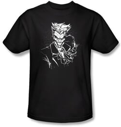 Batman Kids T-Shirt - Joker's Splatter Smile Youth Black Tee