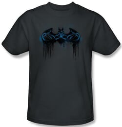 Batman Kids T-Shirt - Run Away Youth Charcoal Gray Tee