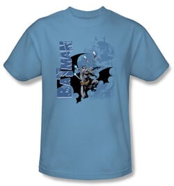 Batman Kids T-Shirt - Throwing Blades Youth Blue Tee