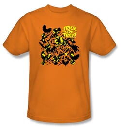 Batman Kids T-Shirt Trick Or Treat Youth Orange Tee Shirt