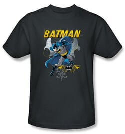 Batman Kids T-Shirt - Urban Gothic Youth Charcoal Gray Tee