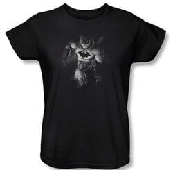 Batman Ladies T-Shirt - Materialized Black Tee