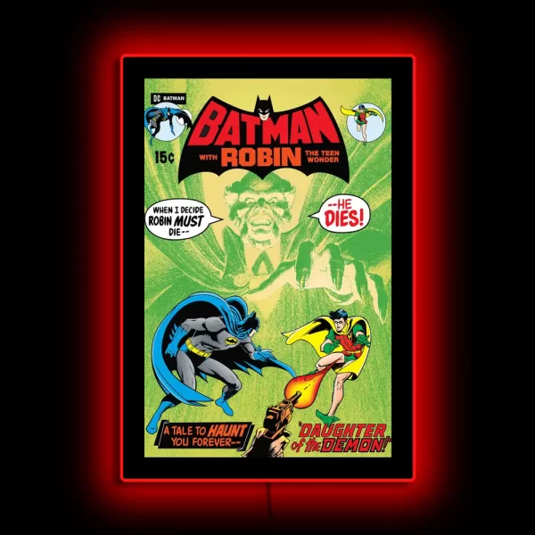 Batman With Robin Mini Poster Plus Led Illuminated Sign