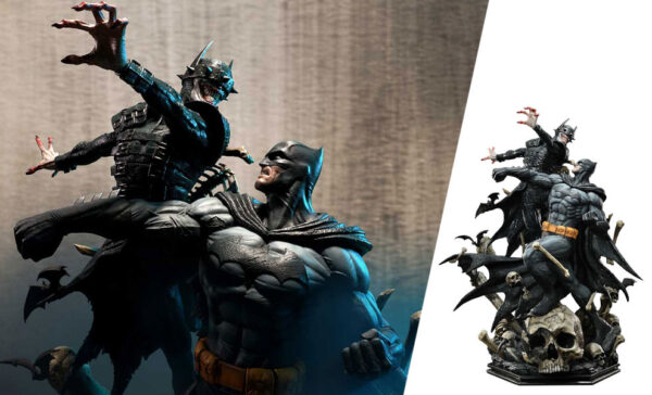 Batman vs Batman Who Laughs DC Comics Quarter Scale Statue