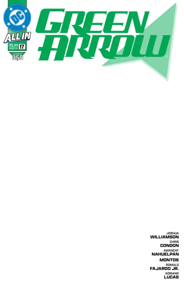 Green Arrow #350 (Cover D - Blank Card Stock Variant)