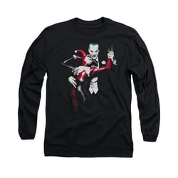 Harley Quinn Shirt Harley And The Joker Long Sleeve Black Tee T-Shirt