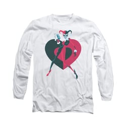 Harley Quinn Shirt Heart Long Sleeve White Tee T-Shirt