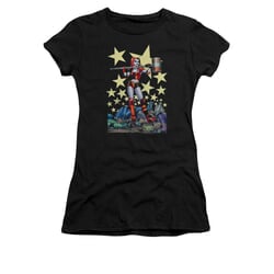 Harley Quinn Shirt Juniors Hammer Time Black T-Shirt