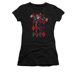 Harley Quinn Shirt Juniors Pow Pow Black T-Shirt