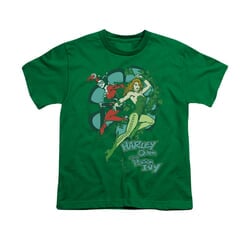 Harley Quinn Shirt Kids Harley And Ivy Kelly Green T-Shirt