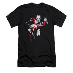 Harley Quinn Shirt Slim Fit Harley And The Joker Black T-Shirt