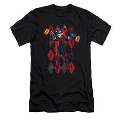 Harley Quinn Shirt Slim Fit Pow Pow Black T-Shirt