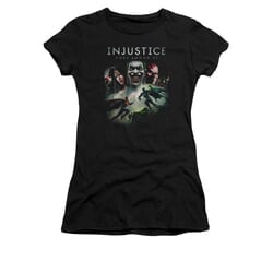 Injustice Gods Among Us Shirt Juniors Superman VS Batman Black T-Shirt