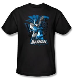 Justice League Kids T-shirt Batman Blue and Gray Youth Black Tee Shirt