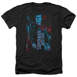 Justice League Movie Shirt Superman Heather Black T-Shirt