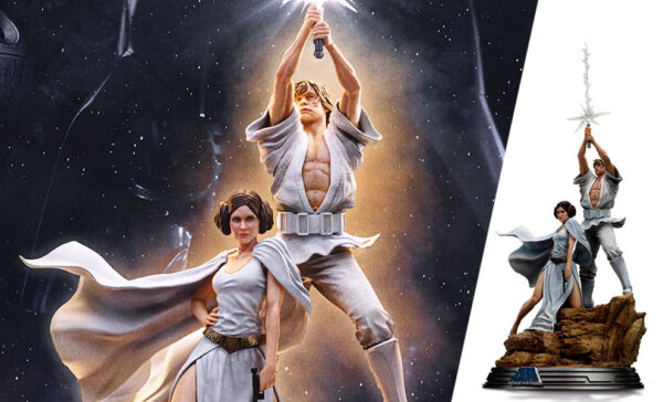 Luke and Leia Deluxe Star Wars 1:10 Scale Statue