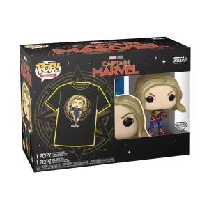 POP & Tee Captain Marvel Vin Figure T/S L