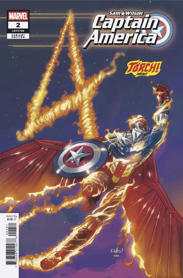 Sam Wilson Captain America #2 (of 5) (David Messina Torch Variant)