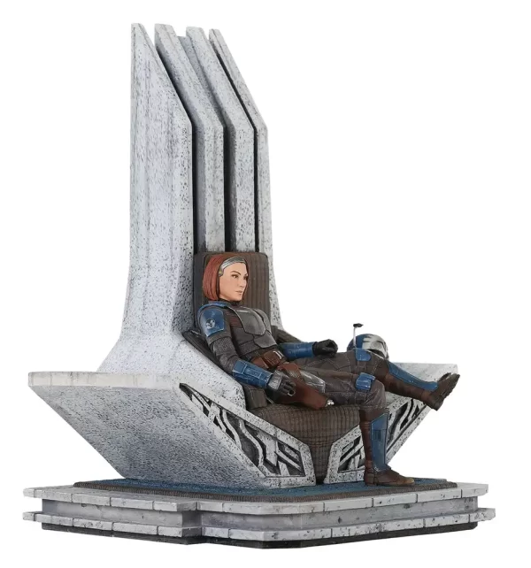 Star Wars Premier Coll Mandalorian Bo-Katan on Throne Statue