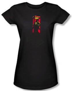 Superman Juniors T-shirt DC Comics Super Booth Black Tee Shirt