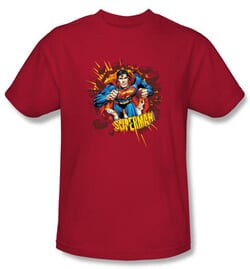 Superman Kids T-Shirt Sorry About The Wall Superhero Red Tee Youth